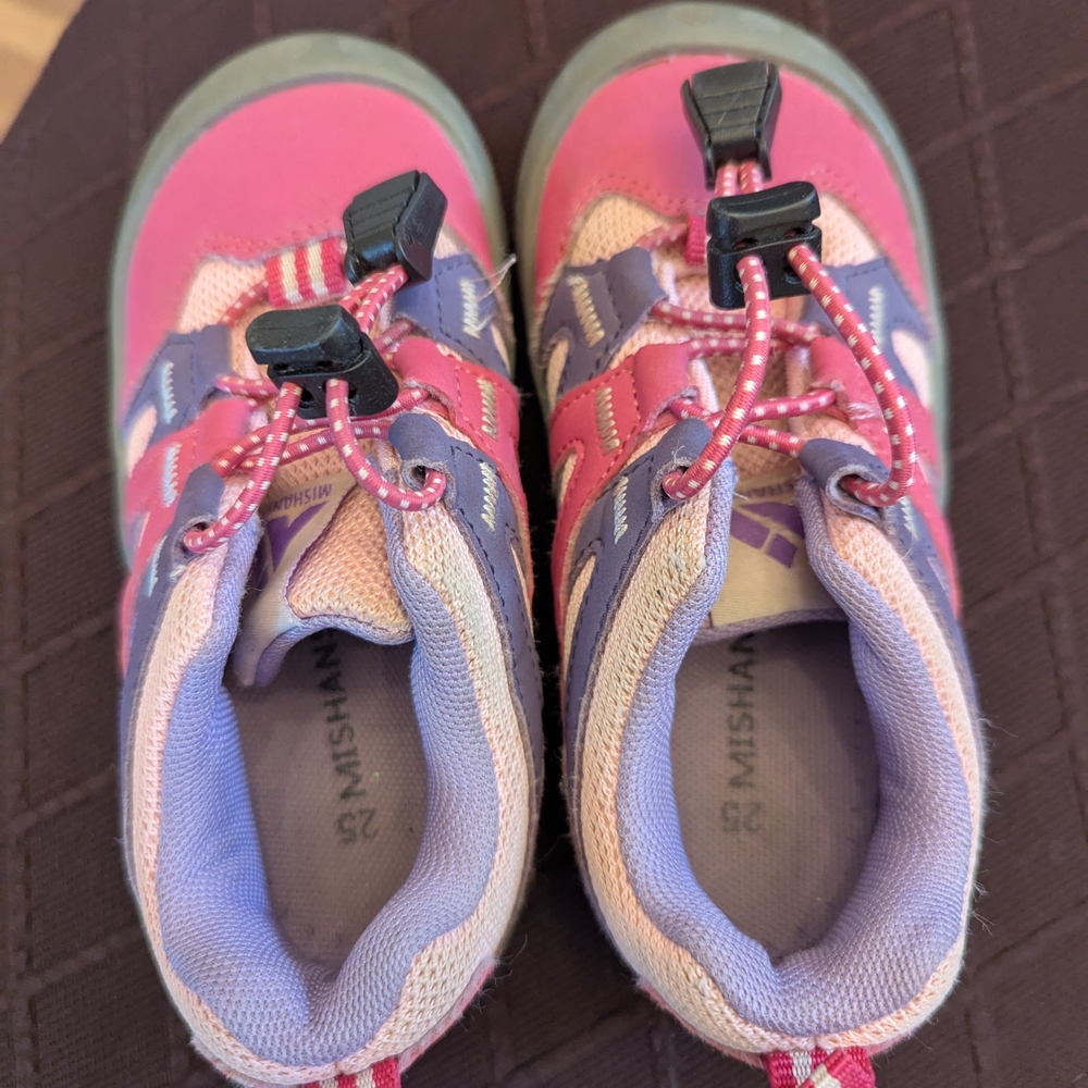 Mishansha Kids Hiking Shoes/Sneakers - Easy Toggle Laces Sz 25 Euro 8.5/9 US